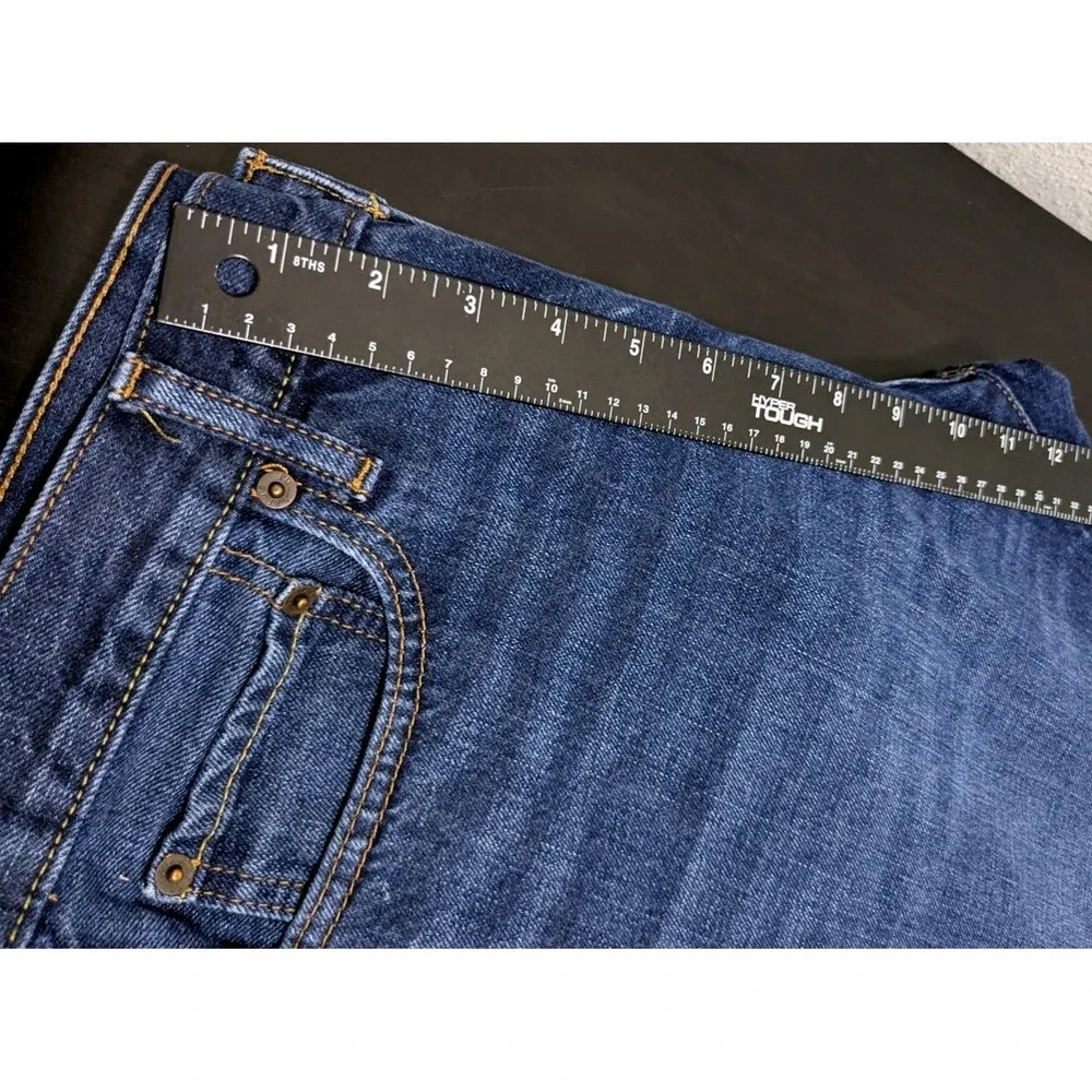 Abercrombie & Fitch Mens Classic Straight Cotton Jeans 32 x34 Dark Wash Indigo‎